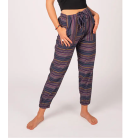 Trade roots Stripped Hippie Harem Pants, Rainbow