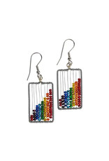 Trade roots Rainbow Abacus Earrings, Guatemala