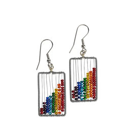 Trade roots Rainbow Abacus Earrings, Guatemala