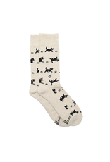 Trade roots Socks that Save Cats, Beige w/ Black Cats