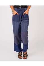 Cotton Patchwork Pants, Blue