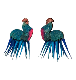 Trade roots Rooster Earrings, Small,  Colombia