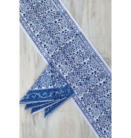 Trade roots Blue vine Table Runner, India
