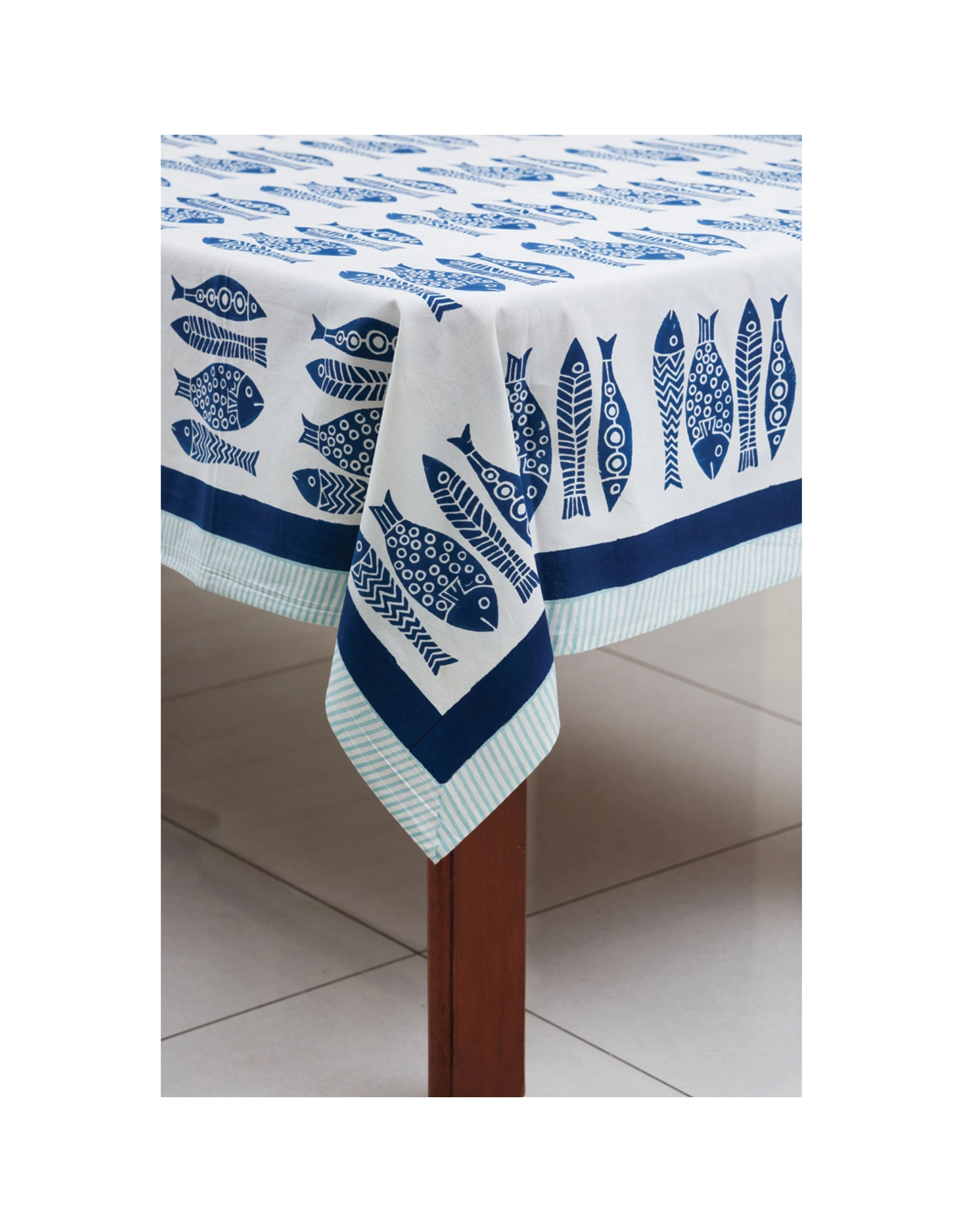 Trade roots Fish Tablecloth, 60 x 90, India