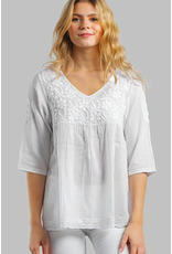 Trade roots Ramani Cotton White  Embroidered Tunic