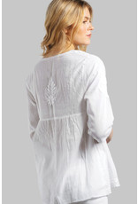 Trade roots Ramani Cotton White  Embroidered Tunic