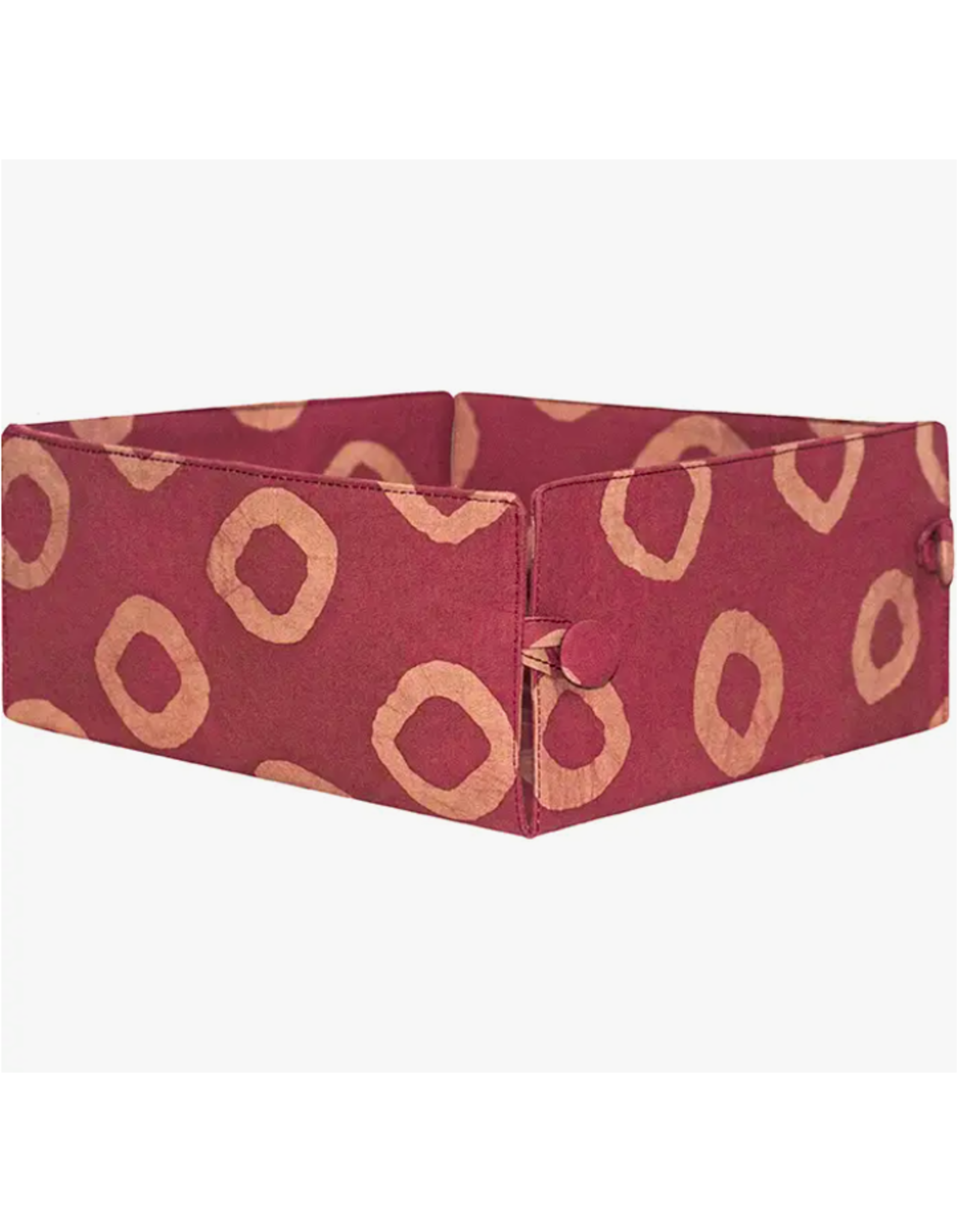 Trade roots Button Basket Regular: Rings- Terra Cotta