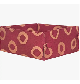 Trade roots Button Basket Regular: Rings- Terra Cotta