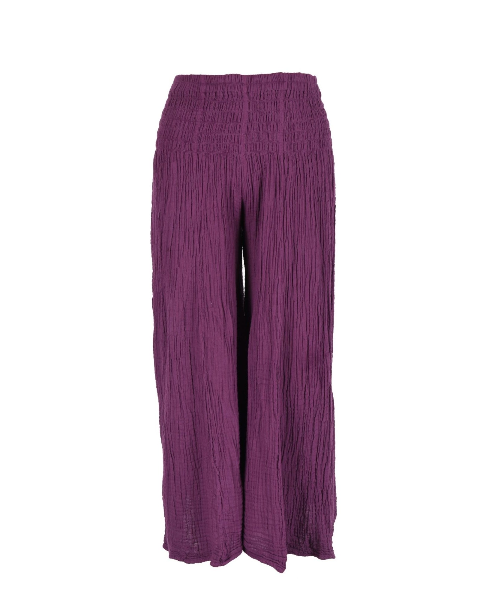 Trade roots Thai Cotton Crinkle Pants, Deep Orchid