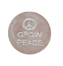 Trade roots Grow Peace Garden Plaque