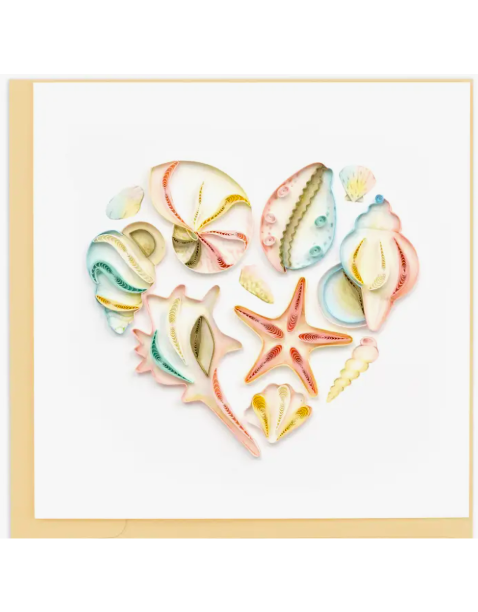Trade roots Seashell Heart Quilling Card