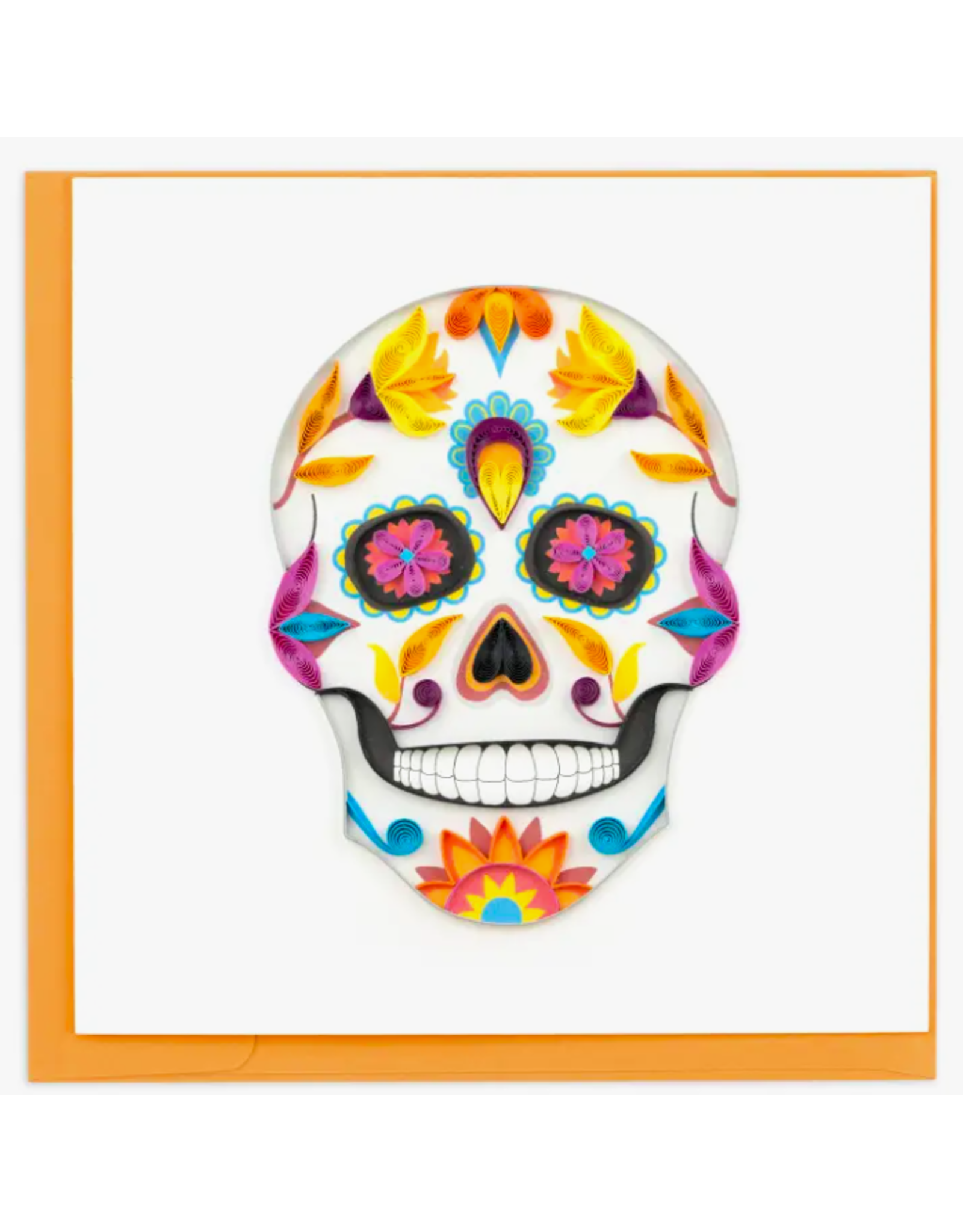 Trade roots Sugar Skull Greeting Quilling Card