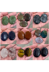 Trade roots Assorted  OVAL  and STAR Crystal Worry  PALM Gem Stones