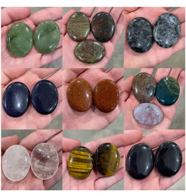 Trade roots Assorted Oval Crystal Worry  Gem Stones