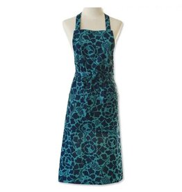 Trade roots Printed Soft Canvas Apron, Prada Teal Indigo, Indonesia
