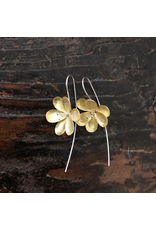 Trade roots Two Tone Blossom Sterling Earrings, Thailand