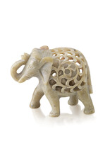 Trade roots Double Carved Gorara Elephant