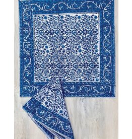 Trade roots Blue Vine Napkin Set of 4 , India