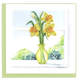 Daffodil Vase Quilling Card, Vietnam