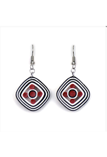 Trade roots Quilled Poker Chip Earrings, Vietnam