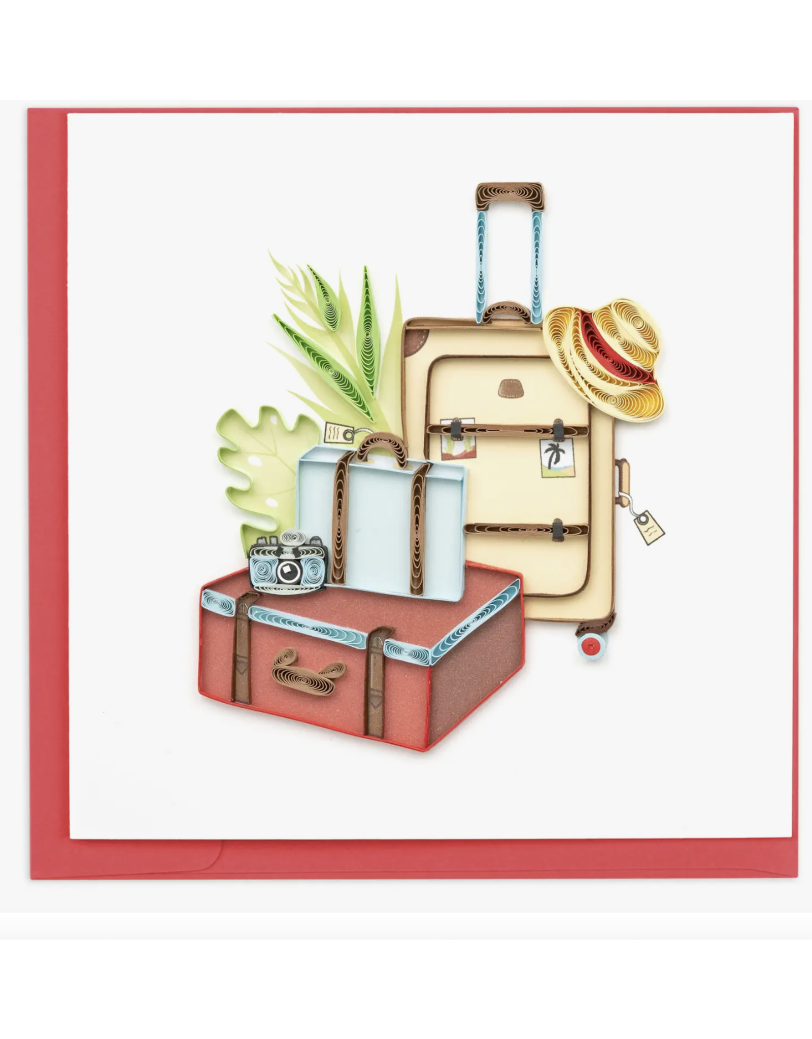 Trade roots Quilled Vintage Luggage Card, Vietnam