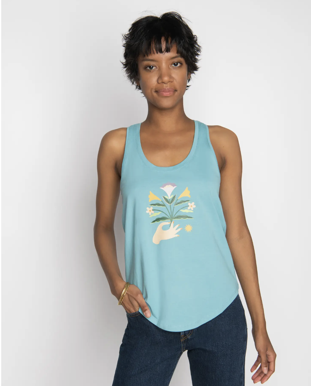 Optimistic Rise Tank Top, Reef Waters - Trade Roots