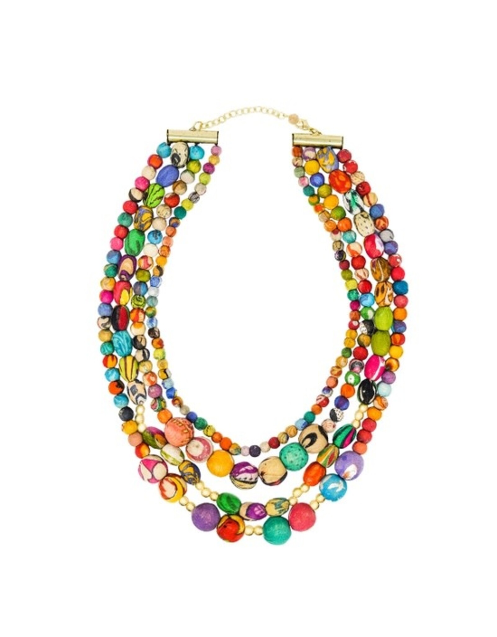 Trade roots Kantha Aura Necklace, India