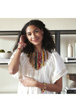 Trade roots Kantha Fringe Collar Necklace, India