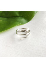 Trade roots Coiled Wrap Ring - Silver, India