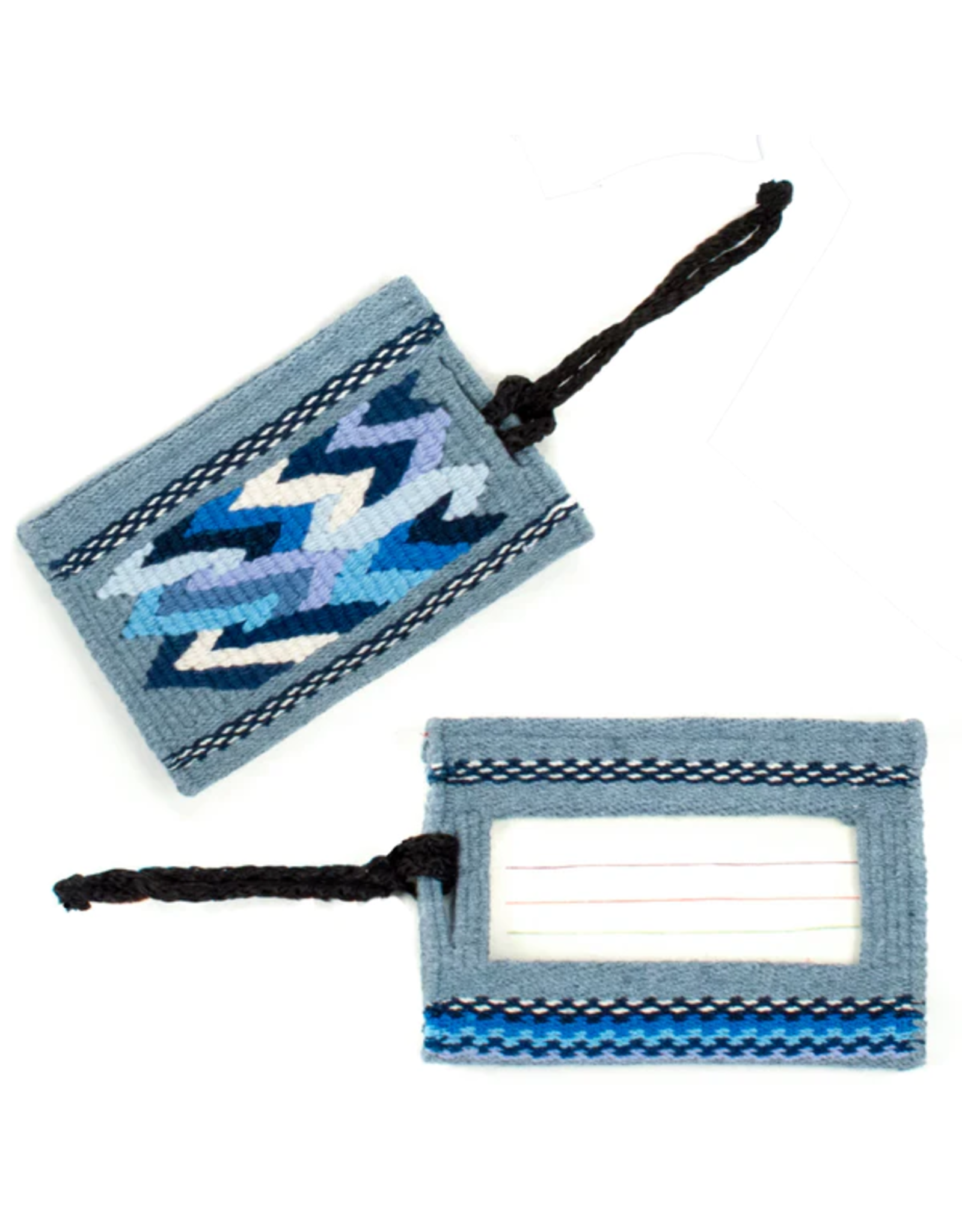 Trade roots Recycled Denim Luggage Tag, Guatemala