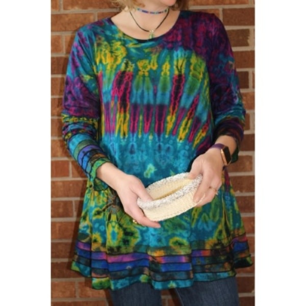 トップス CYAN TOKYO cut combination tiered tunic トップス CYAN TOKYO cut combination tiered tunic cut