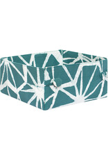 Trade roots Button Basket, Tiles Teal, Ghana