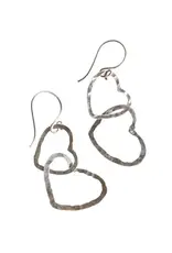 Trade roots Connected Hearts Drop Earrings, Indonesia