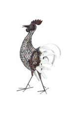 Trade roots Recycled Metal Mesh Strutting Rooster Sculpture, Zimbabwe