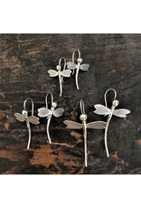 Trade roots Karen Silver Dragonfly Earrings, Thailand