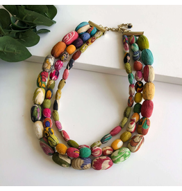 Trade roots Kantha Talia Necklace, India