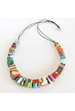 Trade roots Poly Resin Mini Cubes Adjustable Mosaic Necklace - Short, Colombia