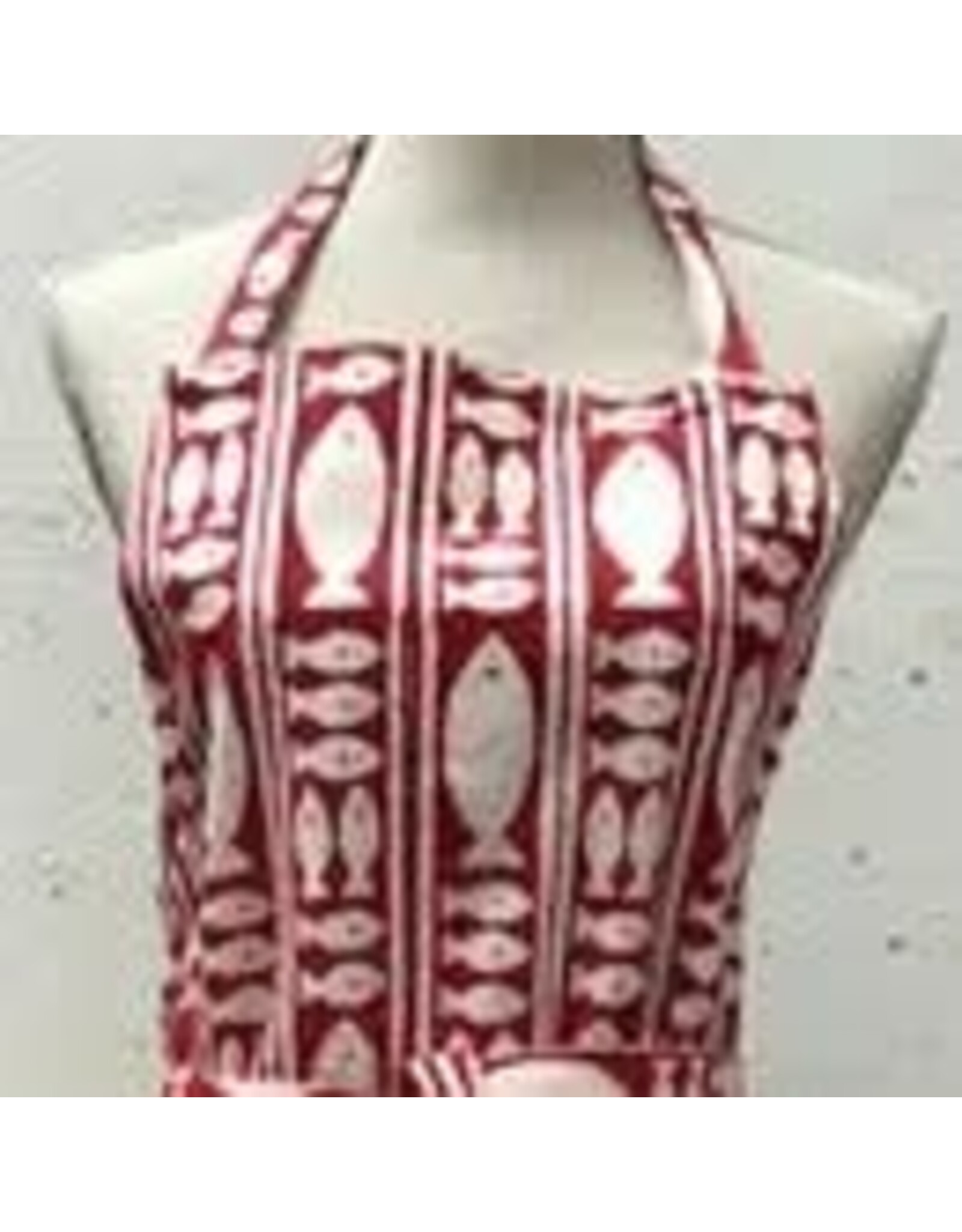 Trade roots Apron Striped Fish Red, India