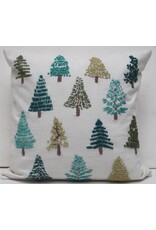Trade roots Alpine Trees Pillow Applique/Embo 16", India