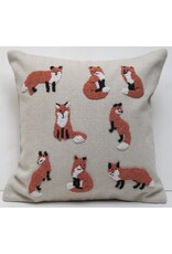 Trade roots Pillow Applique/Embo 16" Knotty Fox, India