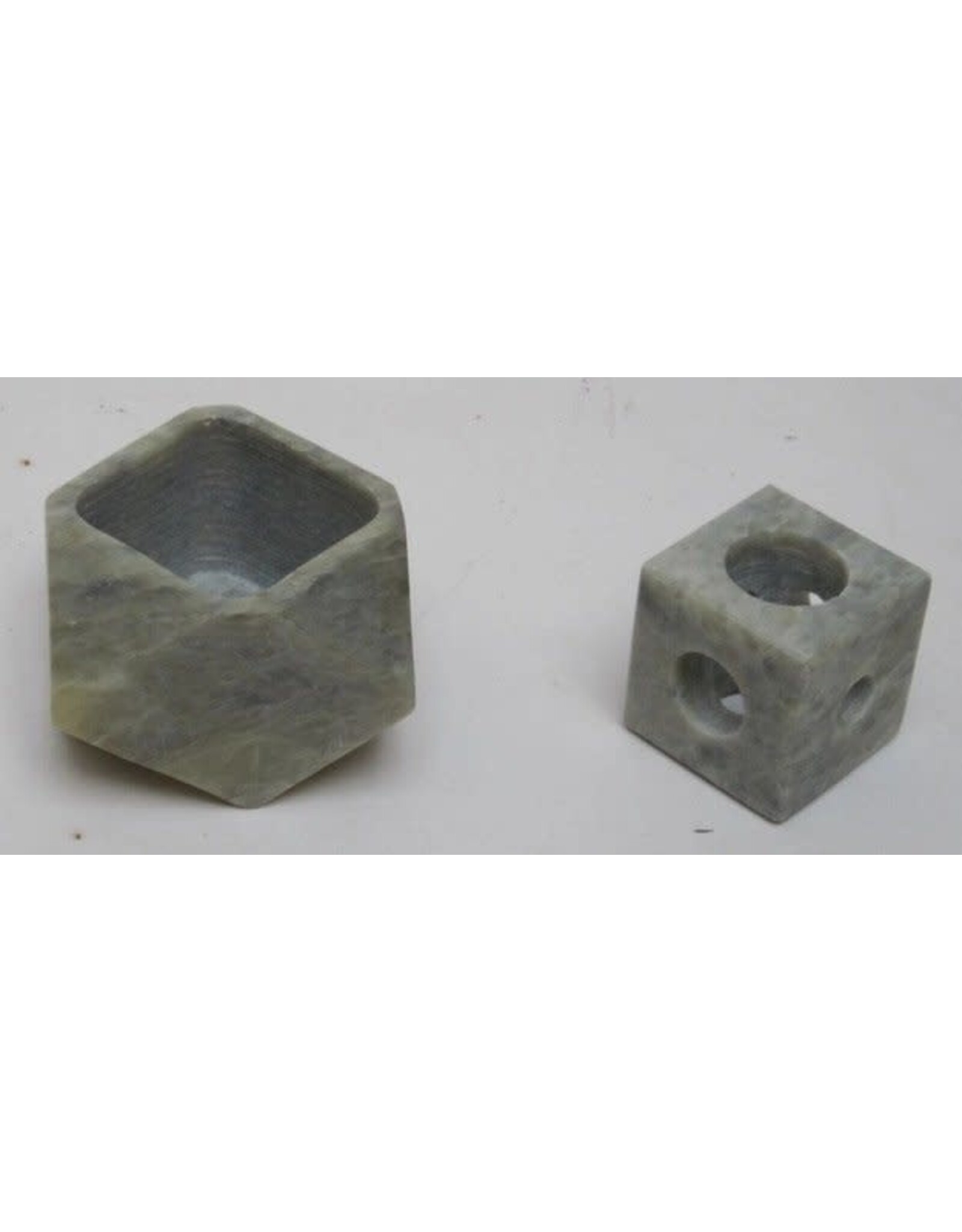 Trade roots Soapstone Candle Stand Faceted, India