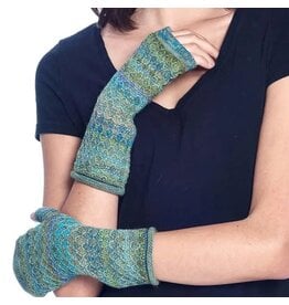 Trade roots Alpaca Fingerless Gloves, Azul