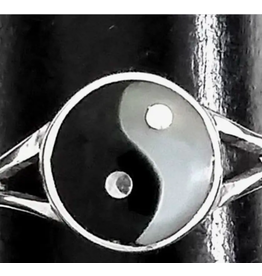 Trade roots Yin-Yang Rings Inlaid with Mother of Pearl