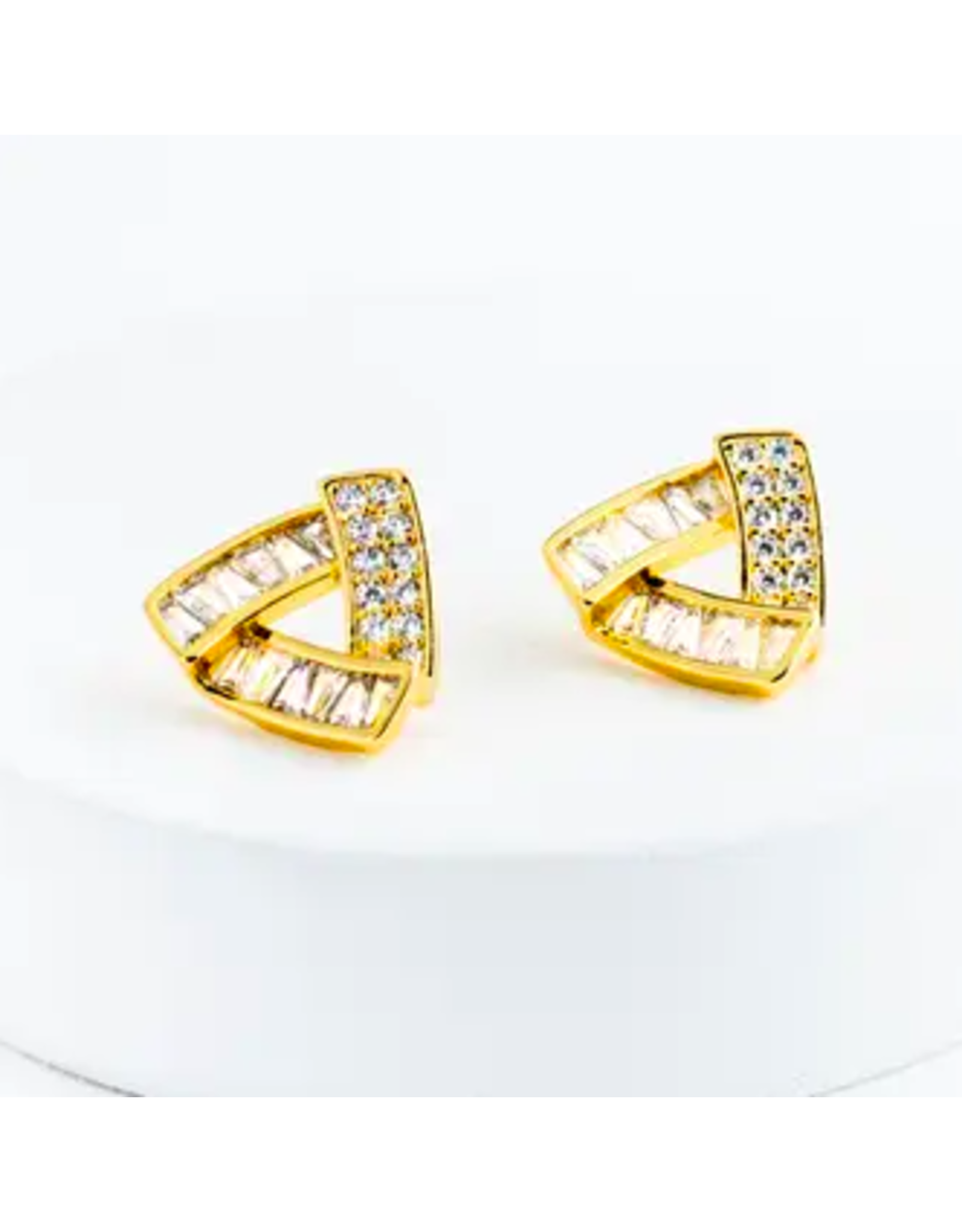 Trade roots Prism Gold and Zircon Studs, Asia