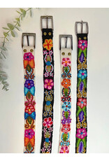 Trade roots Floral Embroidered Belt, Skinny, Peru