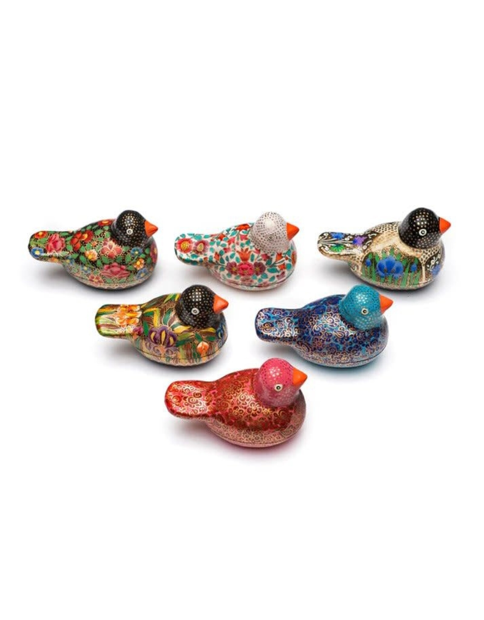 Trade roots Paradise Paper Mache  Box  Bird, India, Sold Singly