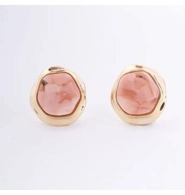 Opulence Opal Studs in Iridescent Pink, Asia