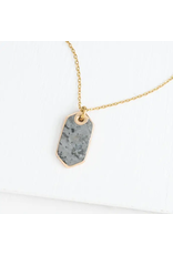 Ink Stone Necklace in Heather Gray, Asia