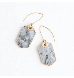 Ink Stone Earrings in Heather Gray, Asia