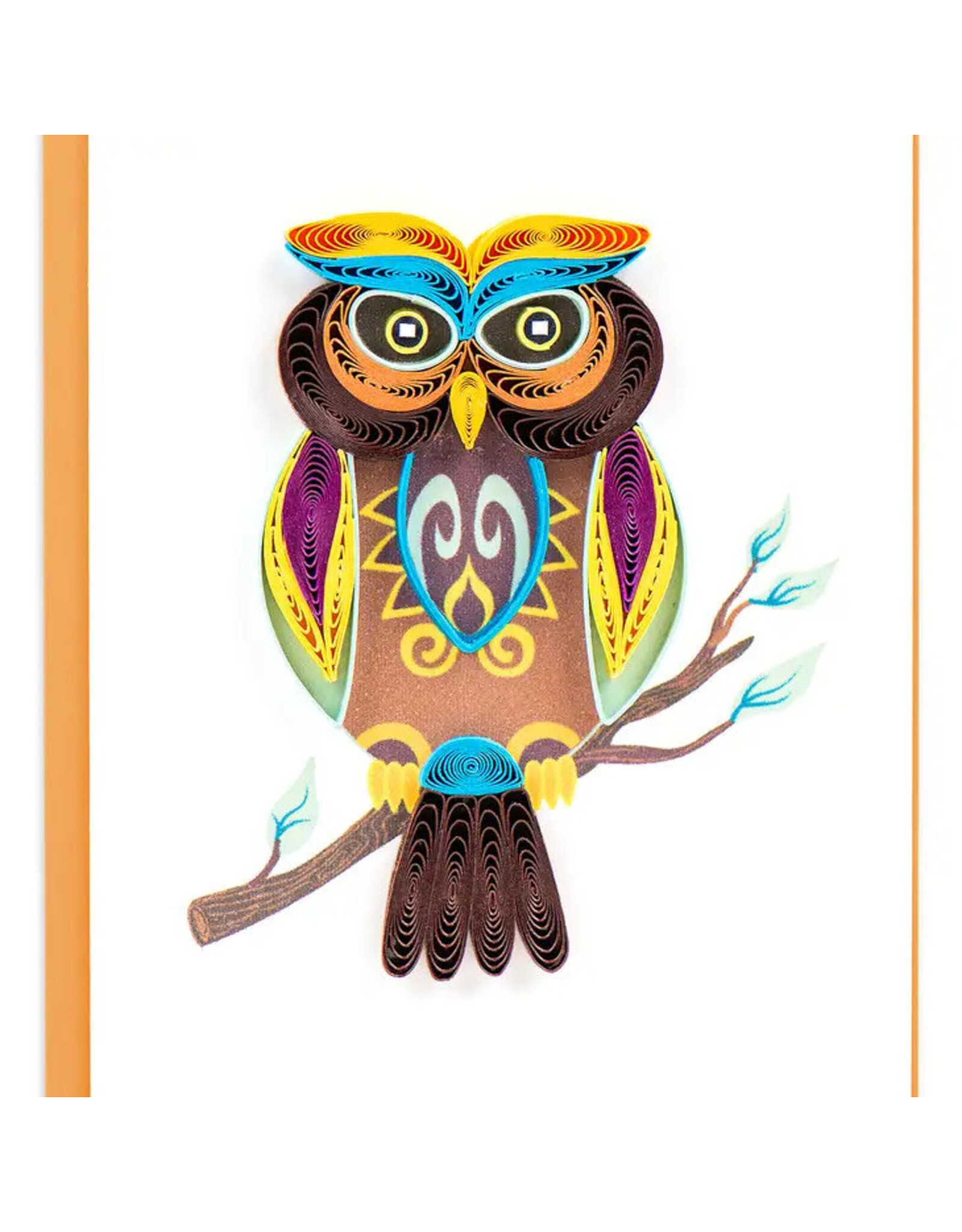 Quilled Decorative Owl Enclosure Card, Vietnam